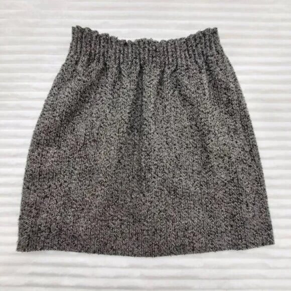 J.Crew Factory Tweed Herringbone Wool Blend Academia Sidewalk Skirt Size 00 - Picture 3 of 12